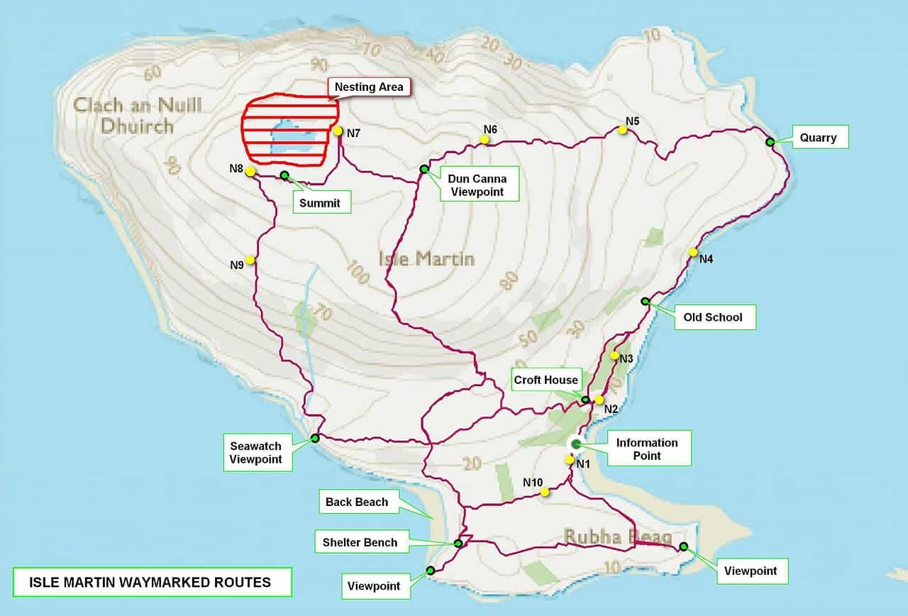 Map Ribbon Route Visit | Stay | Isle Martin Trust