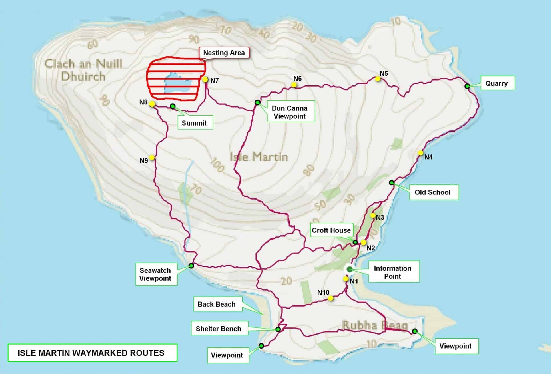 13. Isle Martin 2024 Routes with Nature Trail Idents Walking routes 2024