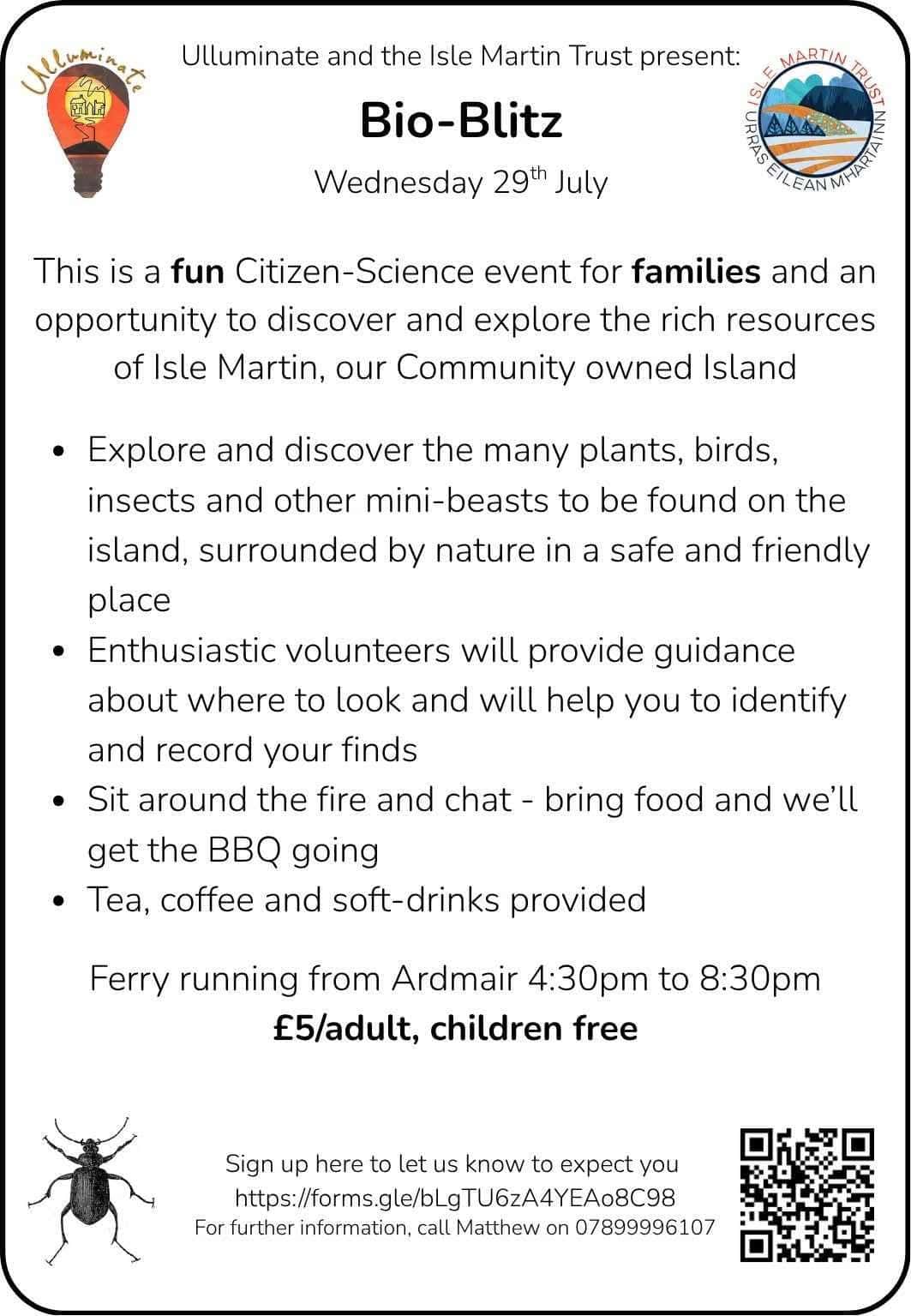 Event poster for IMT Ulluminate Bio Blitz